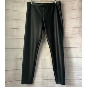 LC Lauren Conrad Black Faux Leather Leggings Size L